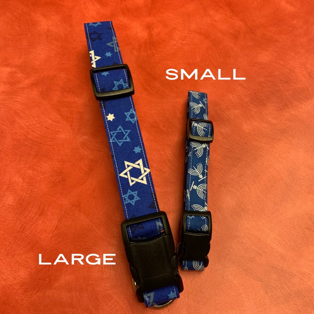 Large Hanukkah Dog Collar